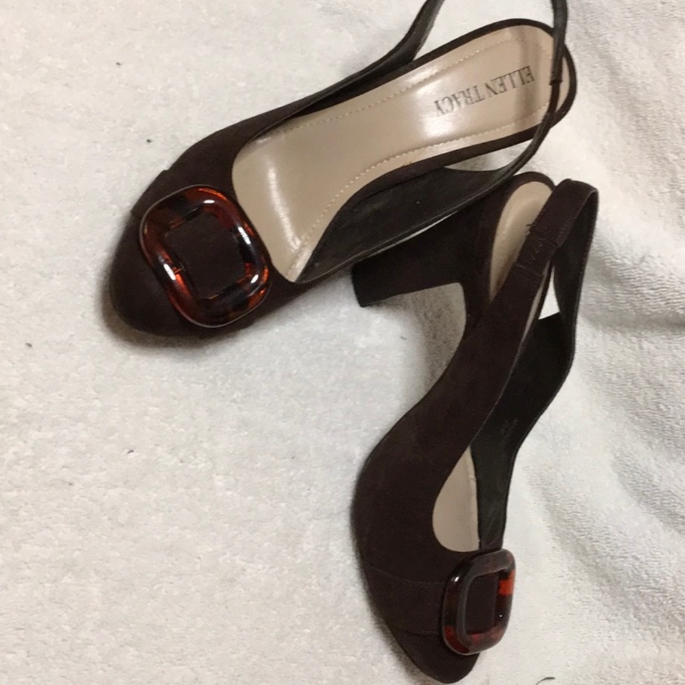 Ellen Tracy Hidden Platform Sling Backs Size 7.5 - image 2